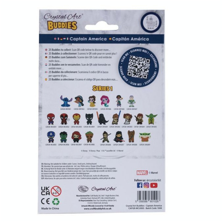 Broderie Diamant Figurine Captain America - Crystal Art - Rougier et Plé