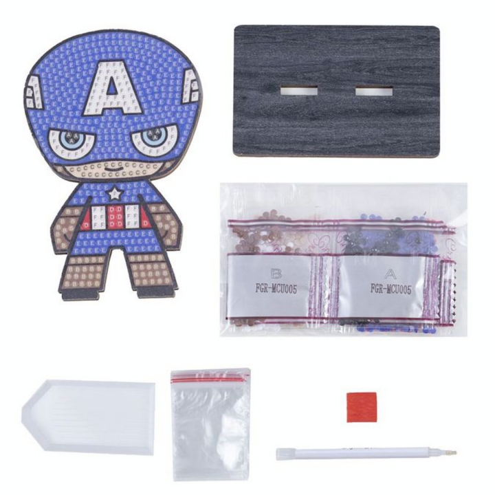 Broderie Diamant Figurine Captain America - Crystal Art - Rougier et Plé