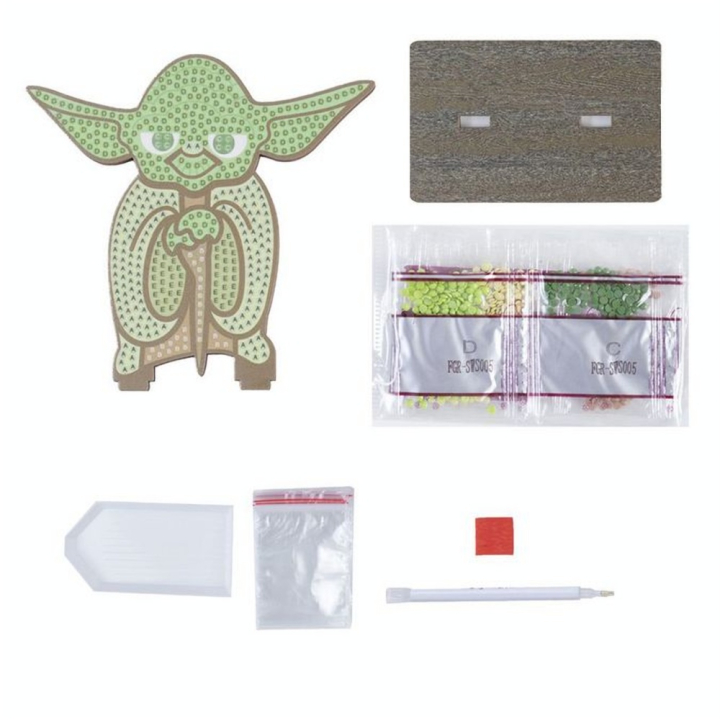 Broderie Diamant Figurine Yoda - Crystal Art - Rougier et Plé