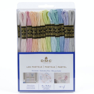 Échevettes Mouliné 117MC 12pcs - Pastels - DMC - Rougier et Plé