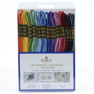 Échevettes Mouliné 117MC 12pcs - Ombrés - DMC - Rougier et Plé