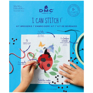 Kit broderie Coccinelle au demi point - 8+ - DMC - Rougier et Plé