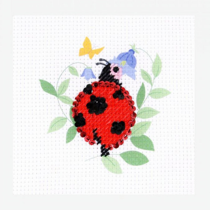 Kit broderie Coccinelle au demi point - 8+ - DMC - Rougier et Plé