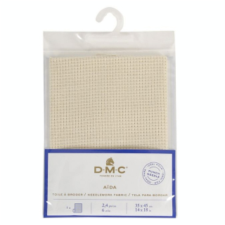 Toile Aïda 2,4 pts Punch Needle 51x61 cm - Ecru - DMC - Rougier et Plé