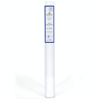 Toile Aïda à broder 5,5 pts/cm - 14 ct - Blanc - DMC - Rougier et Plé