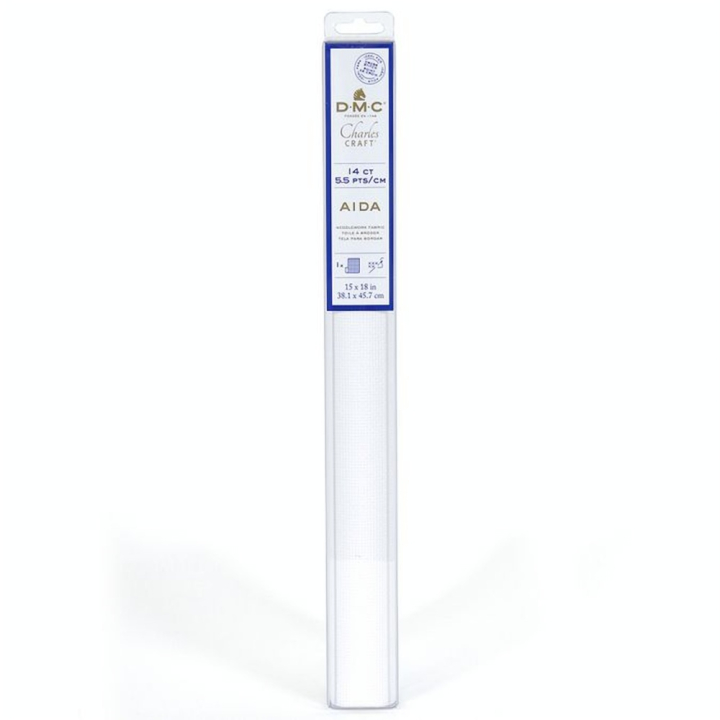 Toile Aïda à broder 5,5 pts/cm - 14 ct - Blanc - DMC - Rougier et Plé