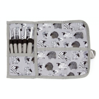 Étui en tissu avec 5 crochets - Mouton gris - DMC - Rougier et Plé