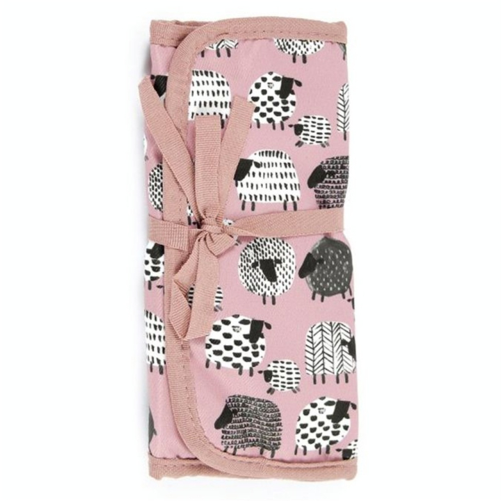 Étui en tissu avec 5 crochets - Mouton rose - DMC - Rougier et Plé