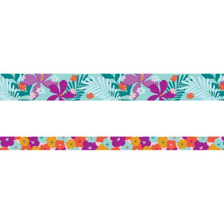 Ruban adhésif Washi Tape Colorblock 15 & 30 mm x 5 m Fleurs - Artemio - Rougier et Plé