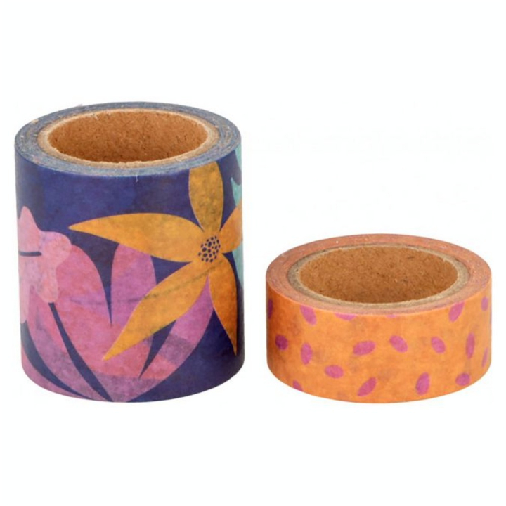 Ruban adhésif Washi Tape Colorblock 15 & 30 mm x 5 m Plumetis - Artemio - Rougier et Plé
