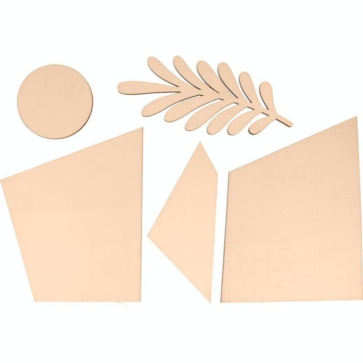 Kit de décoration en bois Colorblock Plumetis - Artemio - Rougier et Plé