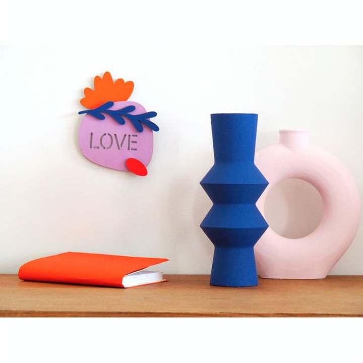 Kit de décoration en bois Colorblock Plumetis - Artemio - Rougier et Plé