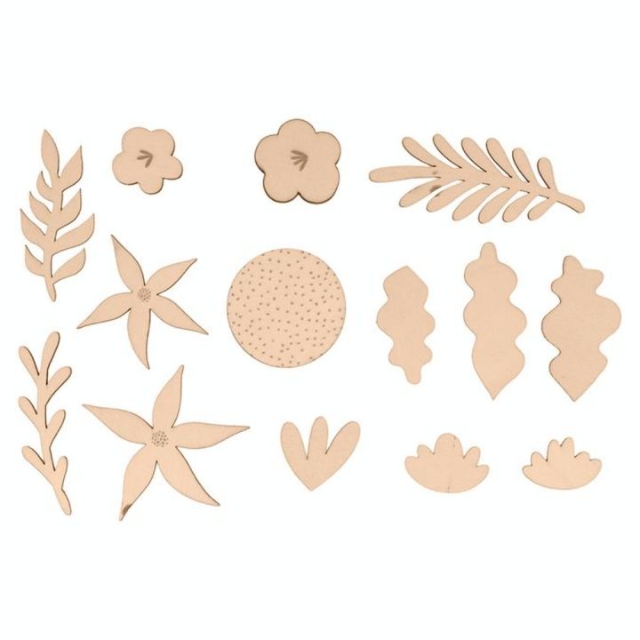 Mini Silhouettes en bois Colorblock 22 pcs - Artemio - Rougier et Plé