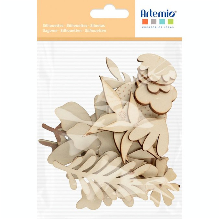 Mini Silhouettes en bois Colorblock 22 pcs - Artemio - Rougier et Plé