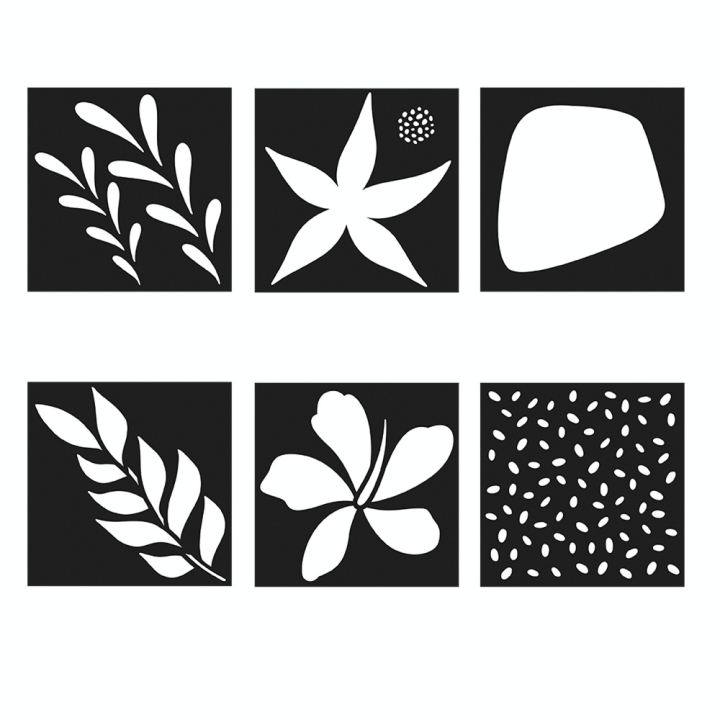 Pochoirs Colorblock 9 x 9 cm 12 pcs - Artemio - Rougier et Plé