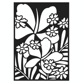 Pochoir Colorblock A4 21 x 29.7 cm Fleurs - Artemio - Rougier et Plé