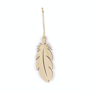 Plume en bois 6 x 17 x 0,4 cm - Graine Créative - Rougier et Plé