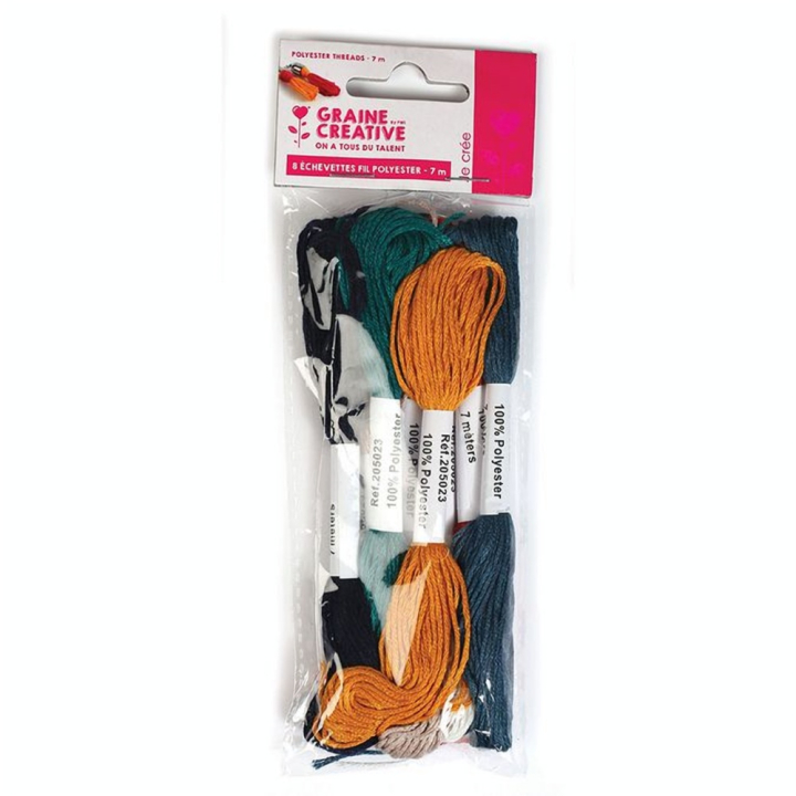 Echevettes de fils Bourgonne 7 m 8 pcs - Graine Créative - Rougier et Plé