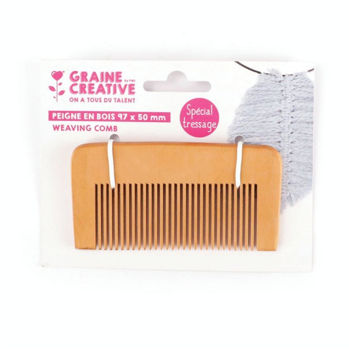 Peigne en bois spécial tissage 9,7 x 5 cm - Graine Créative - Rougier et Plé