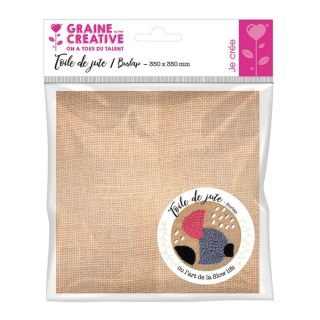 Toile de jute 35 x 35 cm - Graine Créative - Rougier et Plé