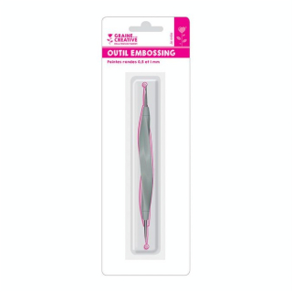 Outil d'embossing 2 embouts 0,5 et 1 mm - Graine Créative - Rougier et Plé