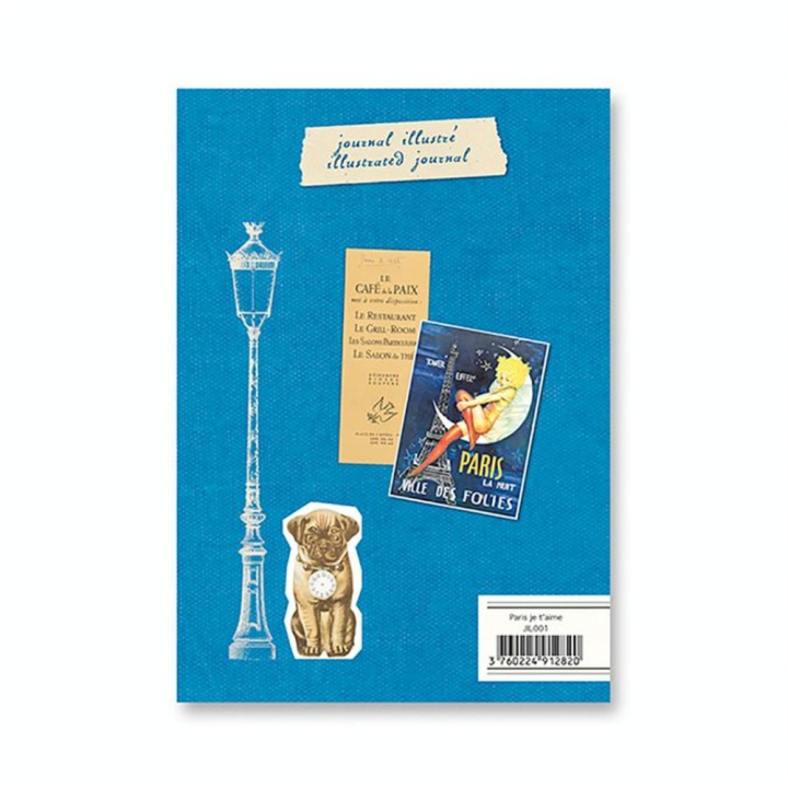 Carnet illustré 13,2 x 19,5 cm 128 pages Paris Je t'aime - Alibabette Éditions - Rougier et Plé