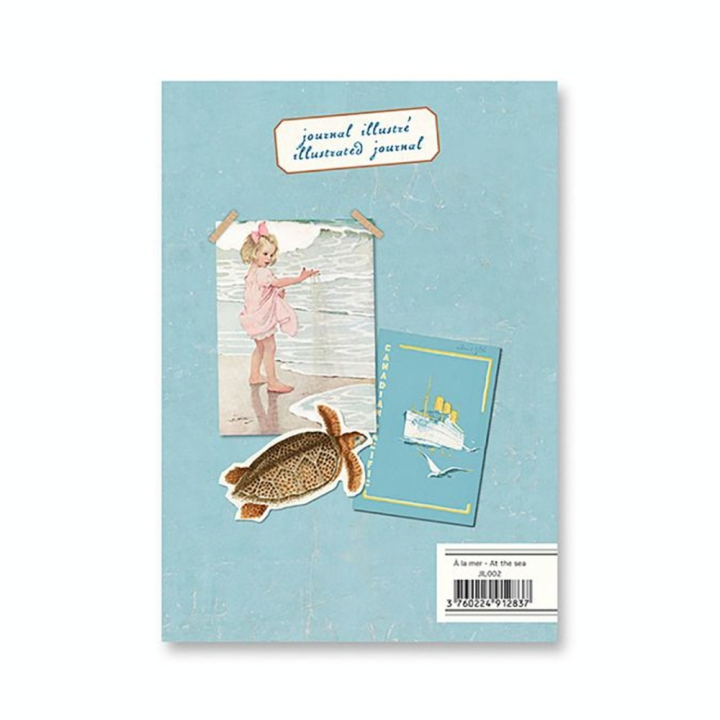 Carnet illustré 13,2 x 19,5 cm 128 pages À la mer - Alibabette Éditions - Rougier et Plé