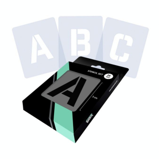 Pochoirs Alphabet 5 cm 26 Lettres Sans Sérif - QBIX - Rougier et Plé