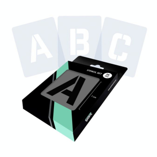 Pochoirs Alphabet 7 cm 26 Lettres Sans Sérif - QBIX - Rougier et Plé