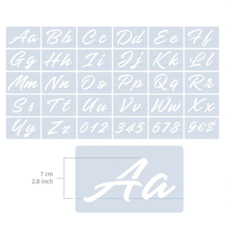Pochoirs Alphabet 7 cm 26 Lettres décoratives - QBIX - Rougier et Plé