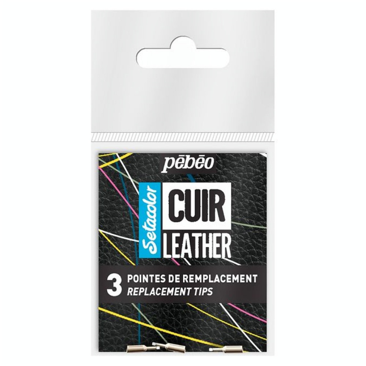 Pointe de rechange pour Marqueur Setacolor Cuir 3 pcs - Pébéo - Rougier et Plé
