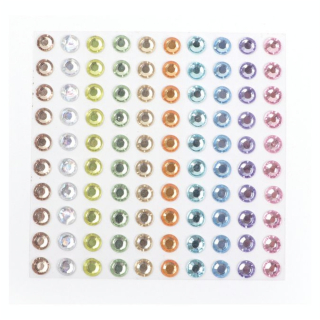Strass adhésifs 5 mm 100 pcs Couleurs Pastel - Graine Créative - Rougier et Plé