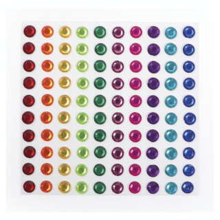 Strass adhésifs 5 mm 100 pcs Couleurs Vives - Graine Créative - Rougier et Plé