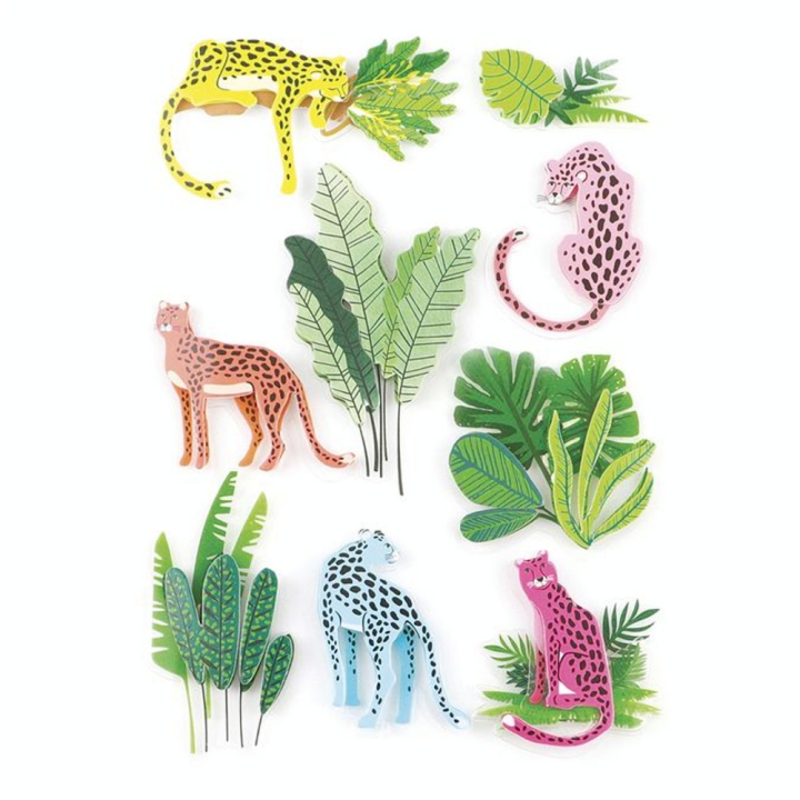 Stickers Effet 3D 50 mm Panthère Jungle - Graine Créative - Rougier et Plé