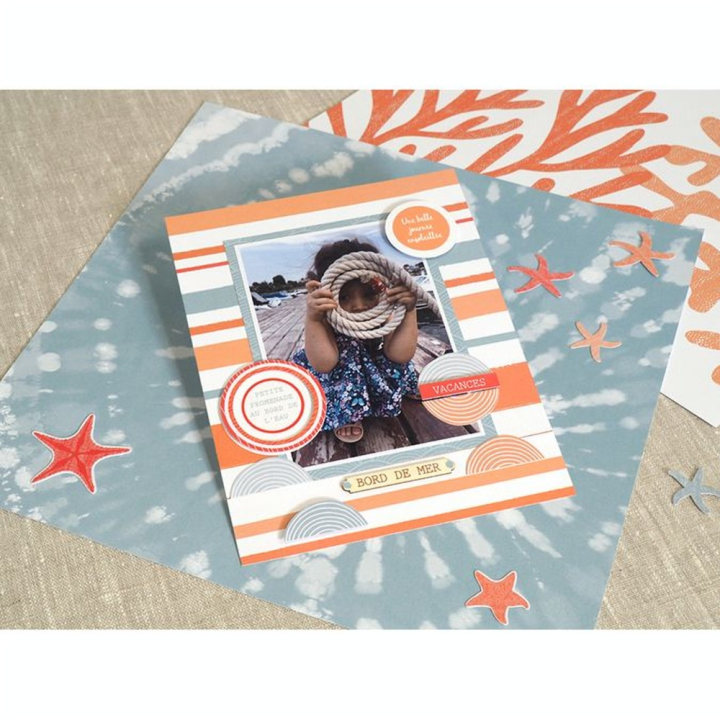 Stickers Epoxy Corail 3 planches 10.5 x 23 cm - Artemio - Rougier et Plé