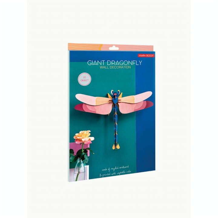 Décoration murale 3D 47 x 8 x 36 cm Libellule rose - Studio ROOF - Rougier et Plé