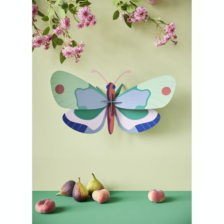 Décoration murale 3D 34 x 7 x 19.5 cm Papillon Mint Forest - Studio ROOF - Rougier et Plé