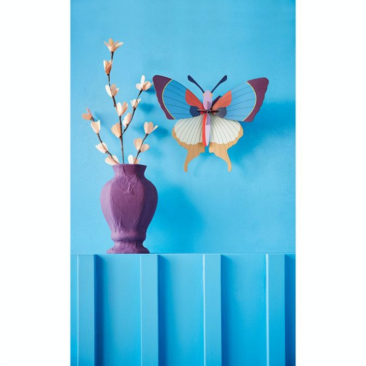 Décoration murale 3D 29.5 x 9 x 28 cm Papillon à frange Plum Fringe - Studio ROOF - Rougier et Plé