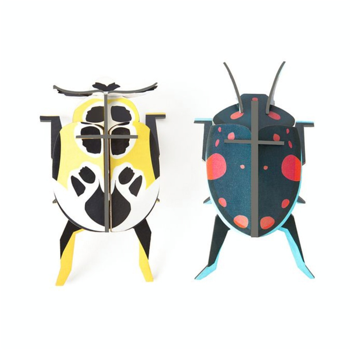 Décoration murale 3D 13 x 8 x 6 cm 2 Coléoptères Lady Beetles - Studio ROOF - Rougier et Plé