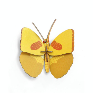 Décoration murale 3D 15 x 5 x 14 cm Papillon jaune - Studio ROOF - Rougier et Plé