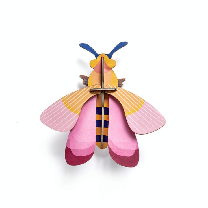 Décoration murale 3D 15 x 16 x 13 cm Abeille rose - Studio ROOF - Rougier et Plé