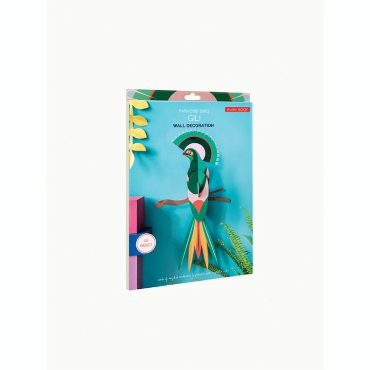 Décoration murale 3D 23 x 7 x 27 cm Oiseau de Paradis Gili - Studio ROOF - Rougier et Plé