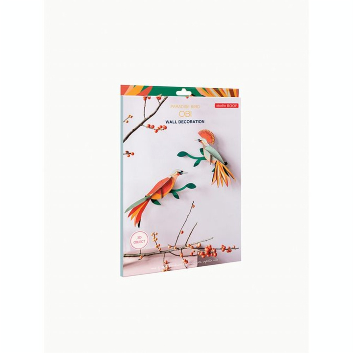 Décoration murale 3D 22 x 6 x 22 cm 2 Oiseaux de Paradis Obi - Studio ROOF - Rougier et Plé