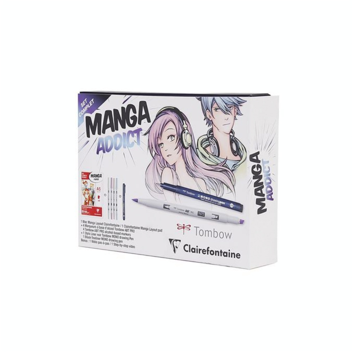 Manga Addict Coffret & Tombow - Clairefontaine - Rougier et Plé