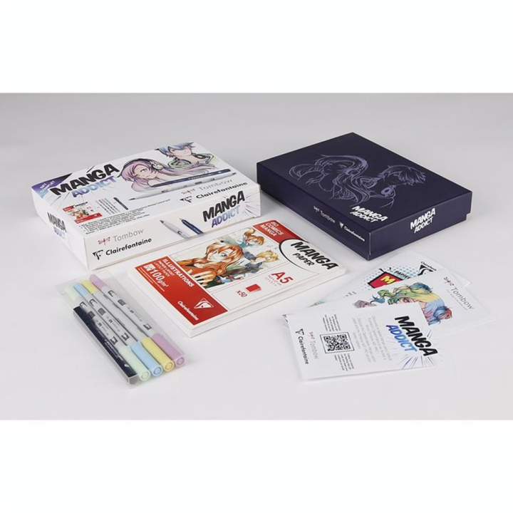 Manga Addict Coffret & Tombow - Clairefontaine - Rougier et Plé