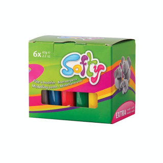 Pâte à modeler végétale Softy 6 x 62 g - Darwi - Rougier et Plé