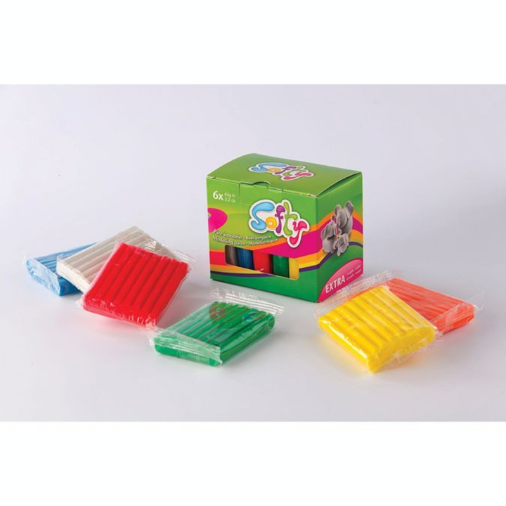 Pâte à modeler végétale Softy 6 x 62 g - Darwi - Rougier et Plé