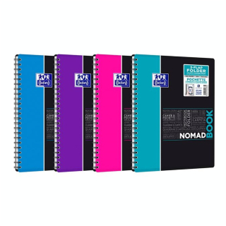 Cahier à spirales A4+ 24 x 31 cm Petits carreaux 5 x 5 mm 160 pages Nomadbook - Oxford - Rougier et Plé