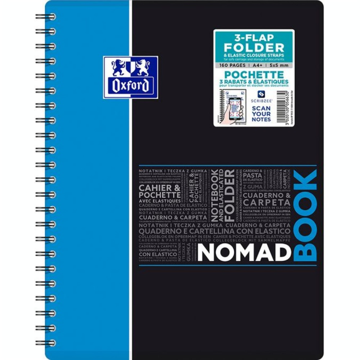 Cahier à spirales A4+ 24 x 31 cm Petits carreaux 5 x 5 mm 160 pages Nomadbook - Oxford - Rougier et Plé