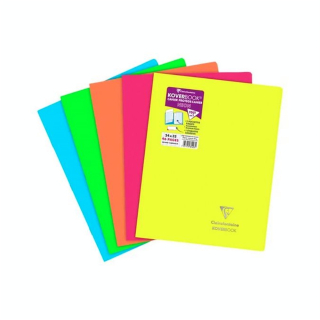 Cahier 24 x 32 cm Grands carreaux Seyès 96 pages Koverbook NEON - Clairefontaine - Rougier et Plé
